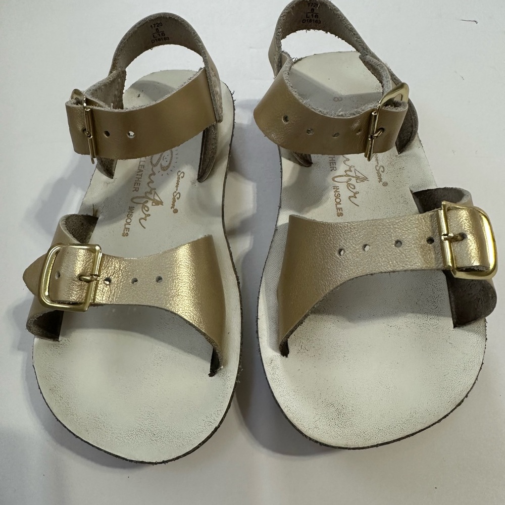 Sun San Surfer Gold Sandals with Adjustable Buckles